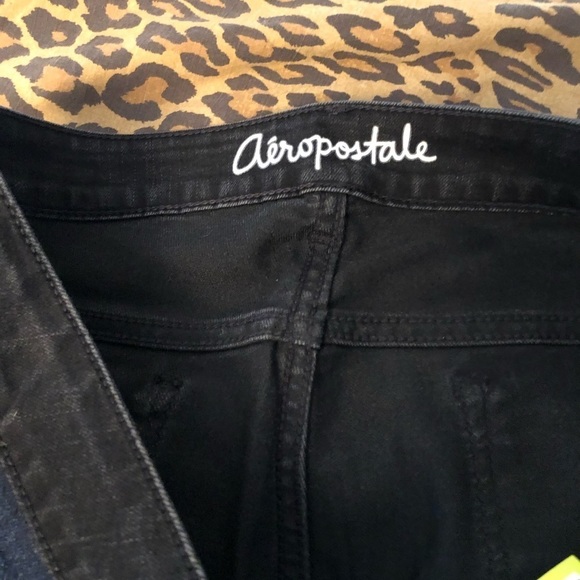 Aeropostale size 10 blue & black color block jeans straight leg two tone - Picture 8 of 12